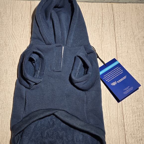 DOG Hoodie Sweatshirt I LOVE MY MOMMA & MY BED Blue White Humane Society - Picture 6 of 8